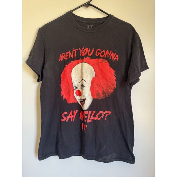 Stephen Kings IT aren’t you gonna say hello clown horror t shirt M Grunge fan fl - Picture 1 of 6
